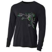 Digital Heart Computer Chip Circuit Electronics Geek Cooling Performance Long Sleeve Crew