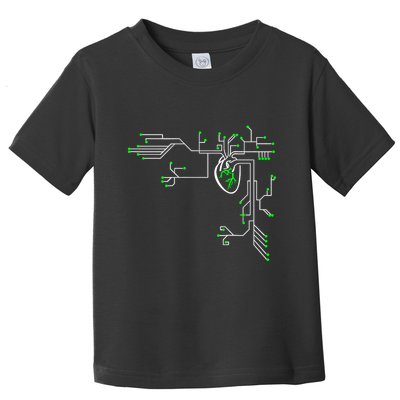 Digital Heart Computer Chip Circuit Electronics Geek Toddler T-Shirt