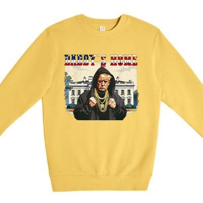 DaddyS Home Comeback For Christmas Trump 2024 Retro Premium Crewneck Sweatshirt