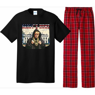 DaddyS Home Comeback For Christmas Trump 2024 Retro Pajama Set