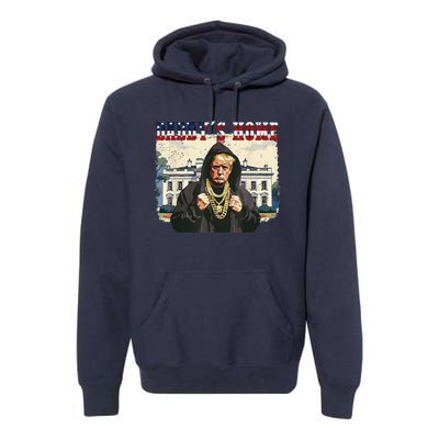 DaddyS Home Comeback For Christmas Trump 2024 Retro Premium Hoodie