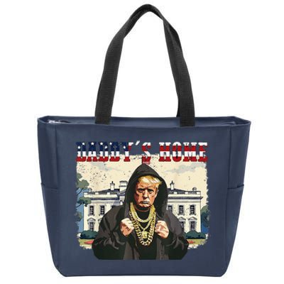 DaddyS Home Comeback For Christmas Trump 2024 Retro Zip Tote Bag