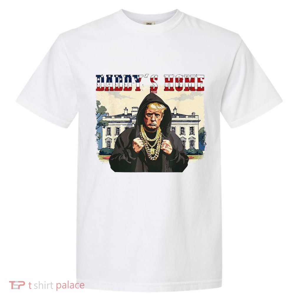 DaddyS Home Comeback For Christmas Trump 2024 Retro Garment-Dyed Heavyweight T-Shirt