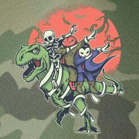 Dabbing Halloween Characters Legacy Tie Dye Trucker Hat
