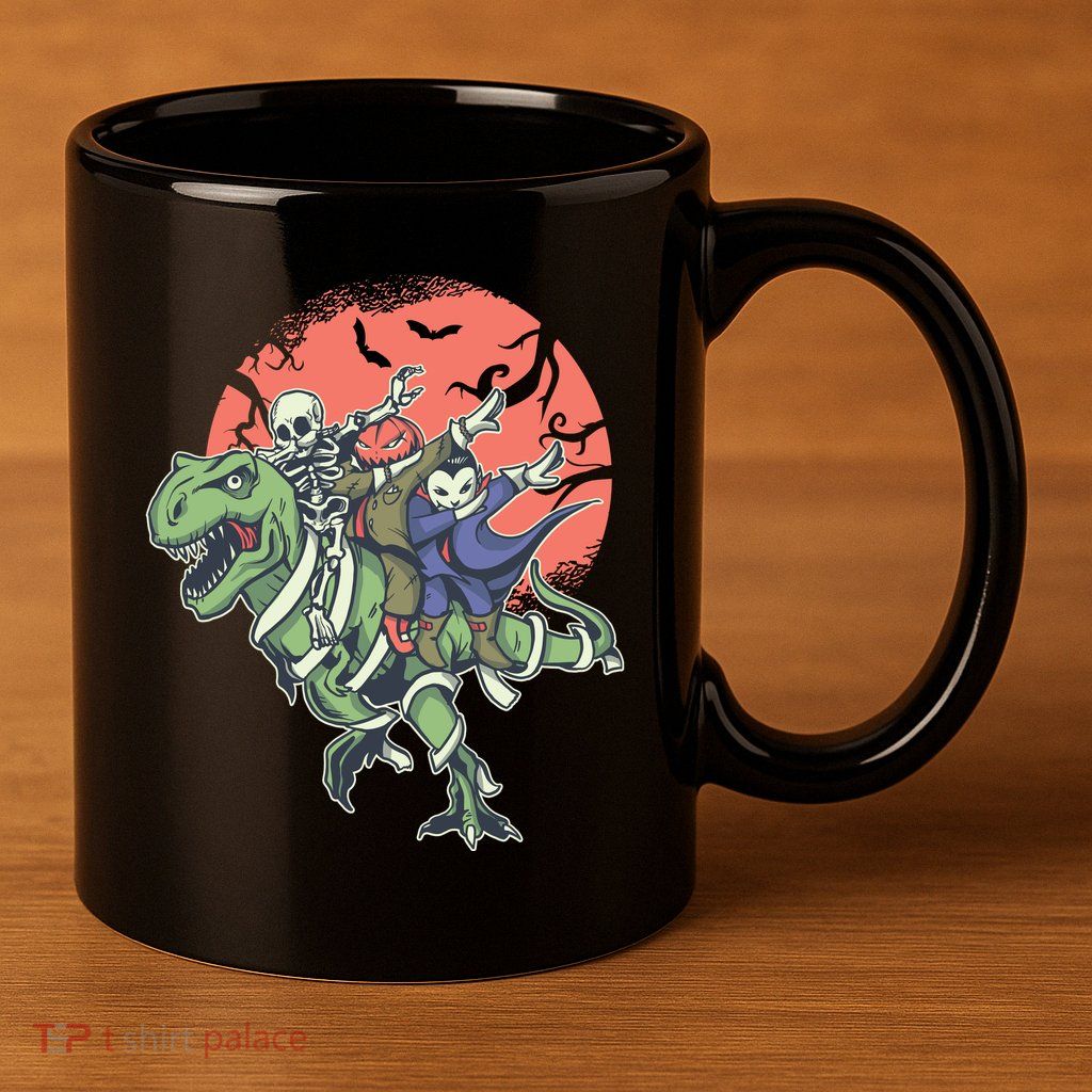 Dabbing Halloween Characters 11oz C Handle Ceramic Mug