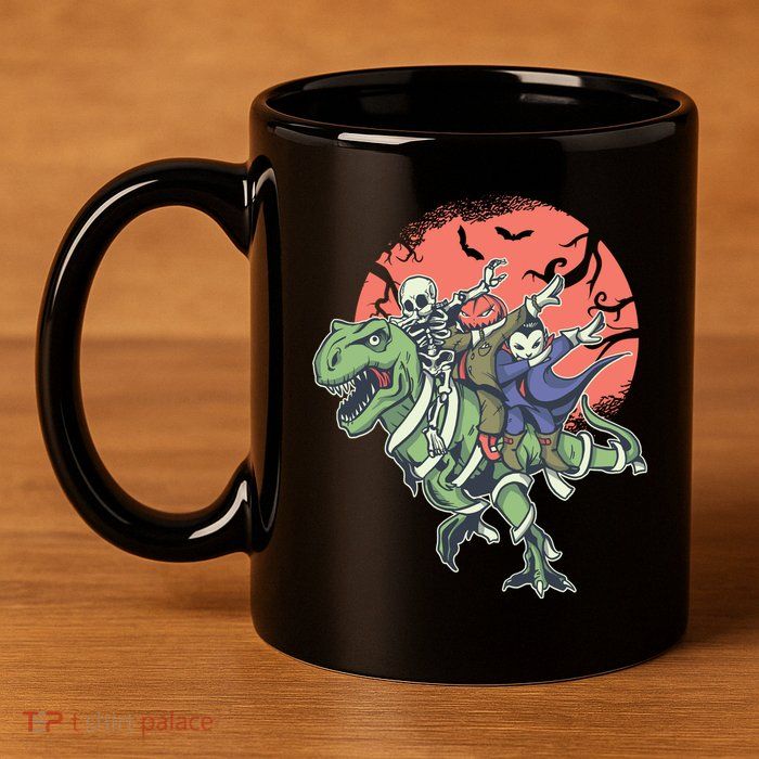 Dabbing Halloween Characters 11oz C Handle Ceramic Mug