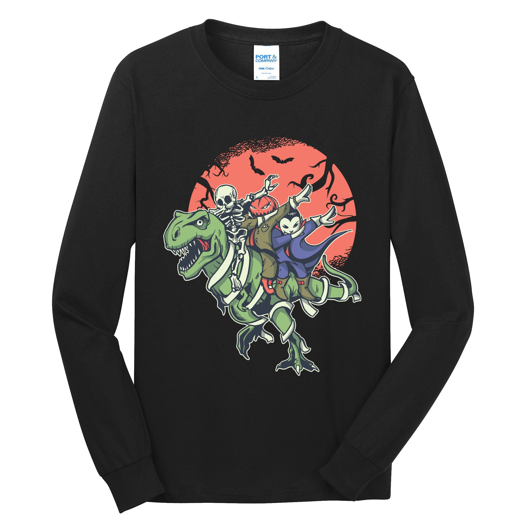 Dabbing Halloween Characters Tall Long Sleeve T-Shirt