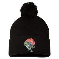 Dabbing Halloween Characters Pom Pom 12in Knit Beanie