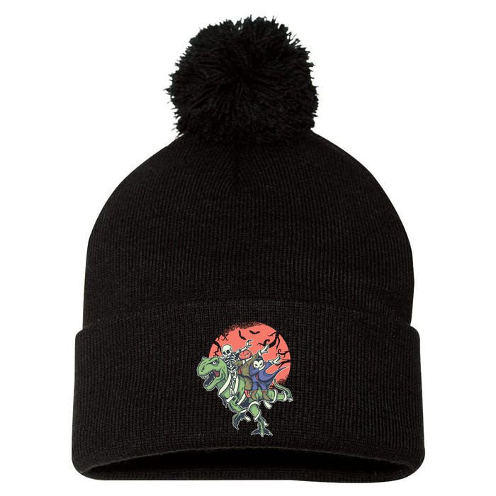Dabbing Halloween Characters Pom Pom 12in Knit Beanie