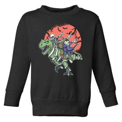 Dabbing Halloween Characters Toddler Sweatshirt