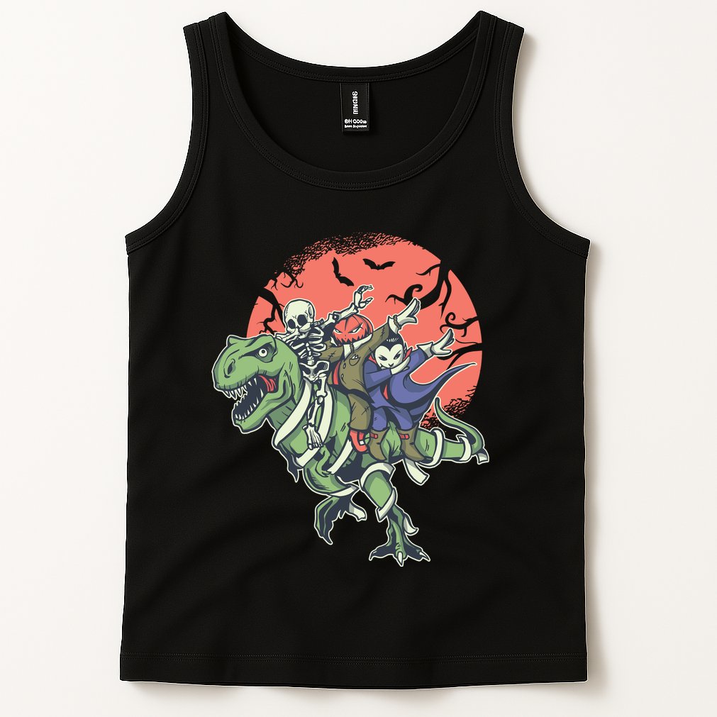 Dabbing Halloween Characters Tank Top