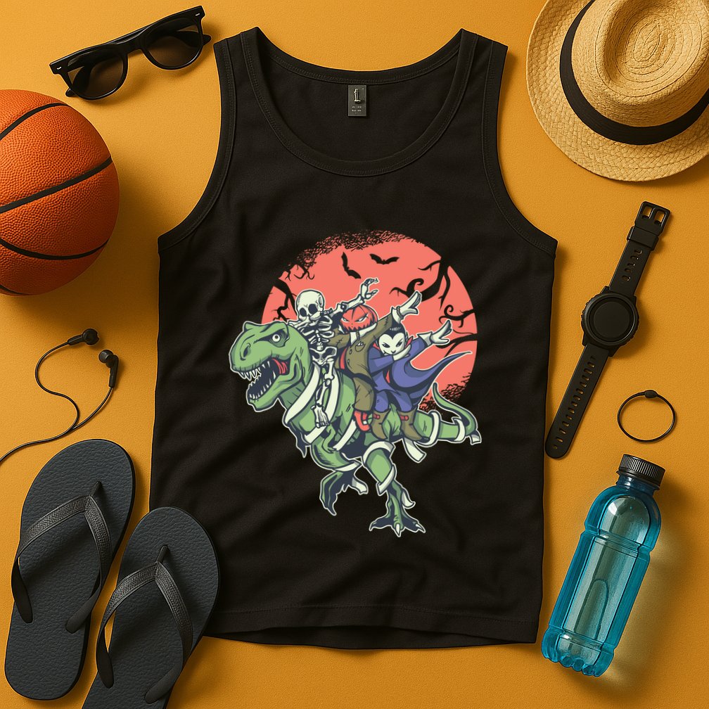 Dabbing Halloween Characters Tank Top