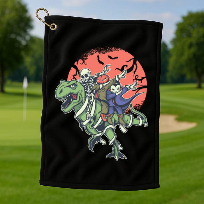 Dabbing Halloween Characters Golf Towel
