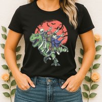 Dabbing Halloween Characters Womens T-Shirt