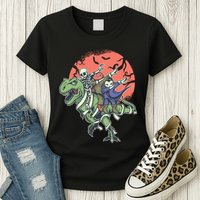 Dabbing Halloween Characters Womens T-Shirt