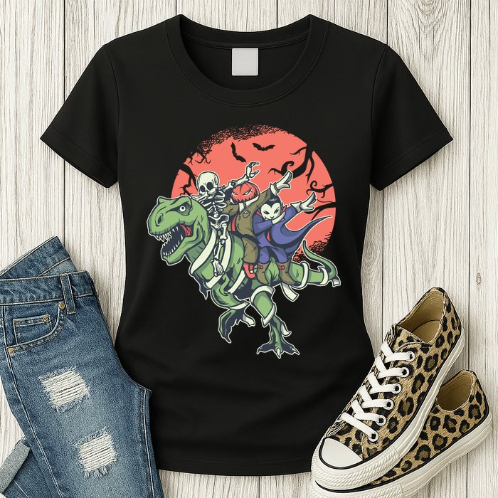 Dabbing Halloween Characters Womens T-Shirt