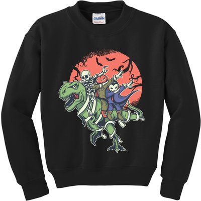 Dabbing Halloween Characters Kids Sweatshirt