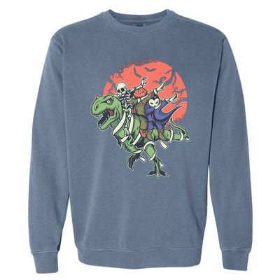 Dabbing Halloween Characters Garment-Dyed Sweatshirt