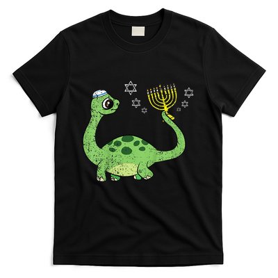 Dinosaur Hanukkah Chanukah Jewish Holiday Star Of David  T-Shirt