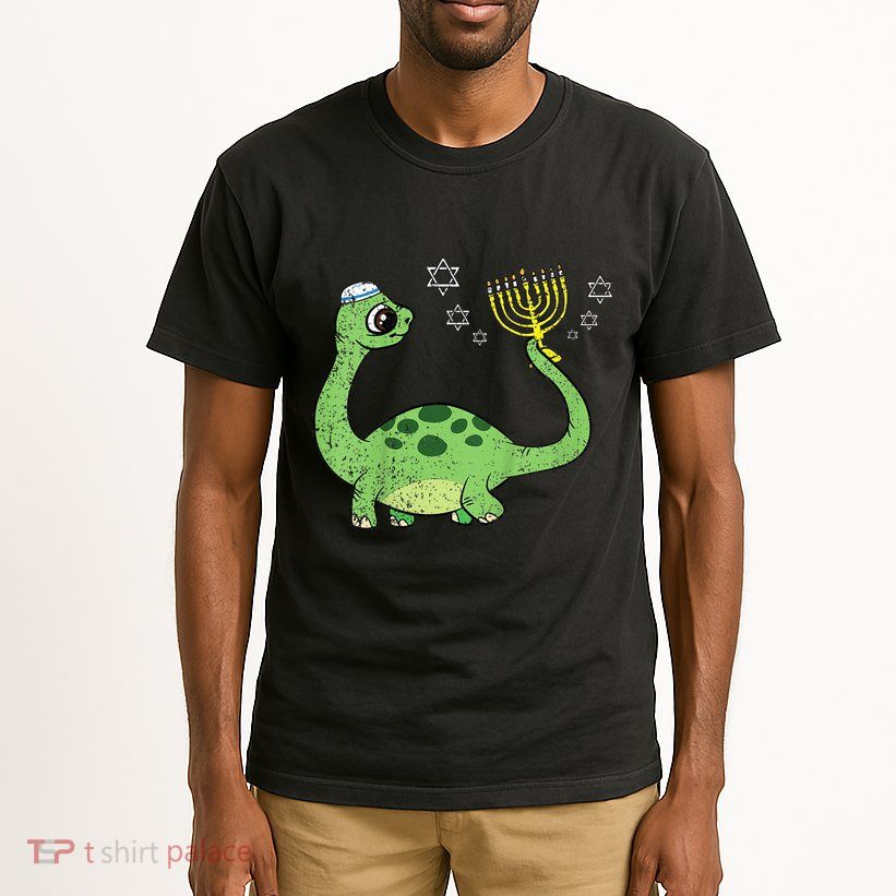 Dinosaur Hanukkah Chanukah Jewish Holiday Star Of David  Tall T-Shirt