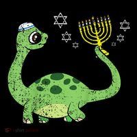 Dinosaur Hanukkah Chanukah Jewish Holiday Star Of David  Tall T-Shirt