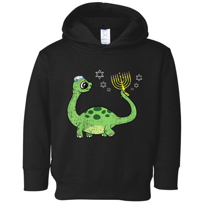 Dinosaur Hanukkah Chanukah Jewish Holiday Star Of David  Toddler Hoodie