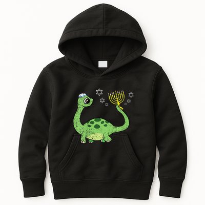 Dinosaur Hanukkah Chanukah Jewish Holiday Star Of David  Kids Hoodie