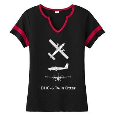 De Havilland Canada Dhc6 Twin Otter Plane Twin Otter Dhc6 Ladies Halftime Notch Neck Tee