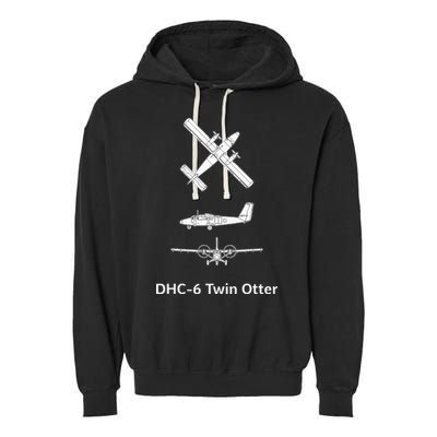 De Havilland Canada Dhc6 Twin Otter Plane Twin Otter Dhc6 Garment-Dyed Fleece Hoodie