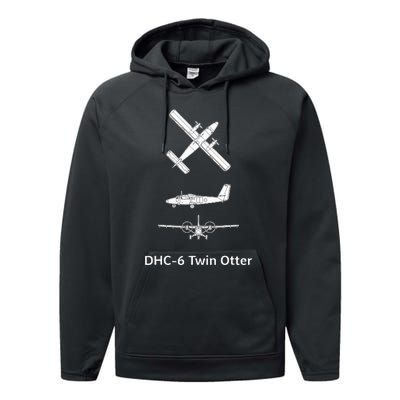 De Havilland Canada Dhc6 Twin Otter Plane Twin Otter Dhc6 Performance Fleece Hoodie