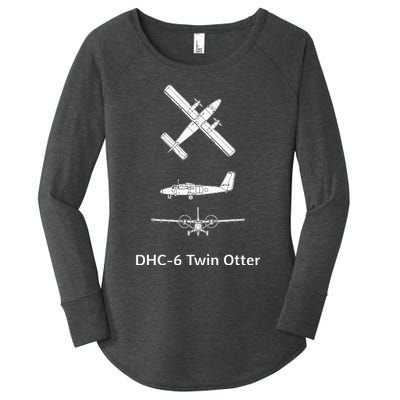 De Havilland Canada Dhc6 Twin Otter Plane Twin Otter Dhc6 Women's Perfect Tri Tunic Long Sleeve Shirt