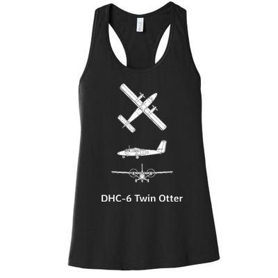 De Havilland Canada Dhc6 Twin Otter Plane Twin Otter Dhc6 Women's Racerback Tank