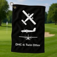 De Havilland Canada Dhc6 Twin Otter Plane Twin Otter Dhc6 Golf Towel