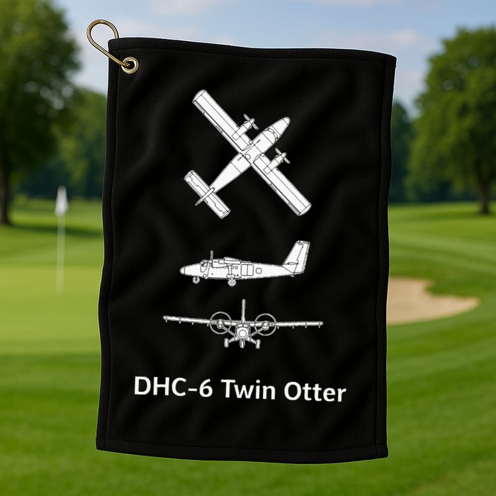 De Havilland Canada Dhc6 Twin Otter Plane Twin Otter Dhc6 Golf Towel