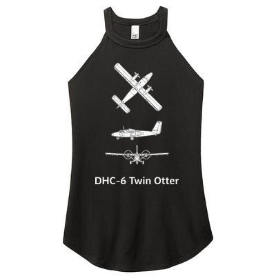 De Havilland Canada Dhc6 Twin Otter Plane Twin Otter Dhc6 Women's Perfect Tri Rocker Tank