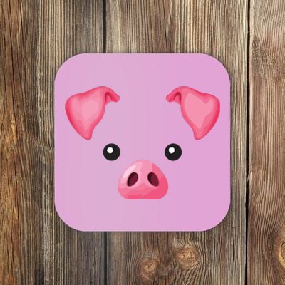 DIY Halloween Costume Pink Pig Costume Coaster