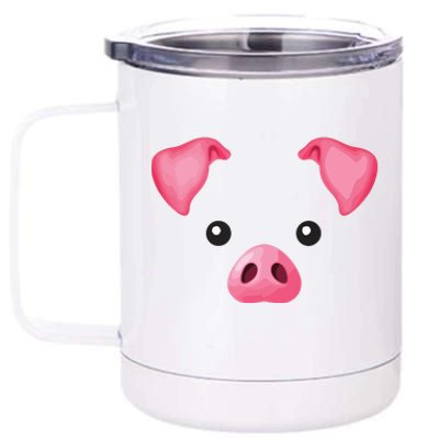 DIY Halloween Costume Pink Pig Costume 12 oz Stainless Steel Tumbler Cup