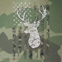 Deer Hunting Camo American Flag Legacy Tie Dye Trucker Hat