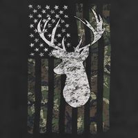 Deer Hunting Camo American Flag Adult Drive Performance Visor