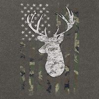 Deer Hunting Camo American Flag Cotton Canvas Backpack