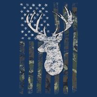 Deer Hunting Camo American Flag Infant Baby Jersey Bodysuit