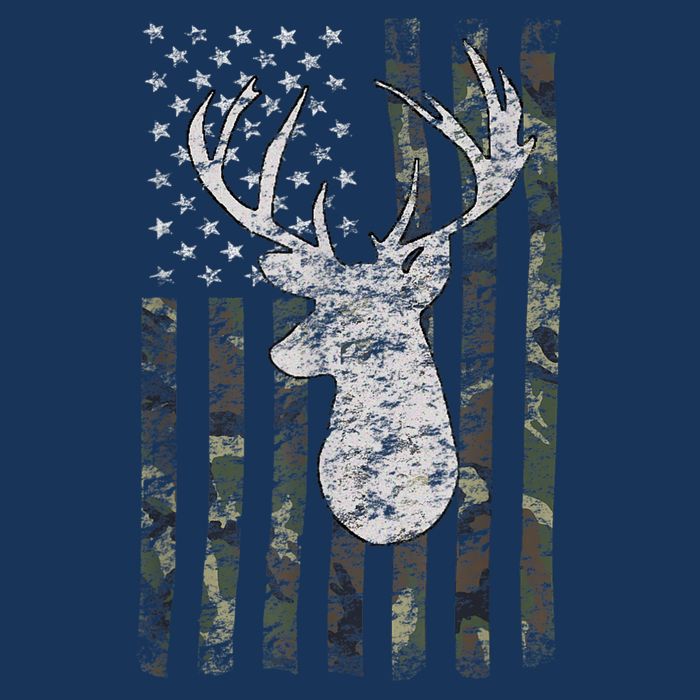 Deer Hunting Camo American Flag Infant Baby Jersey Bodysuit