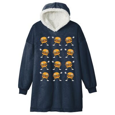 Dabbing Hamburger Cheeseburger, Dancing, Burger Lovers, Cute Hooded Wearable Blanket