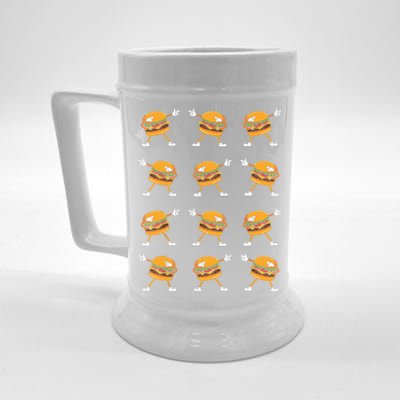 Dabbing Hamburger Cheeseburger, Dancing, Burger Lovers, Cute Beer Stein