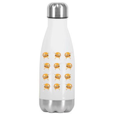 Dabbing Hamburger Cheeseburger, Dancing, Burger Lovers, Cute Stainless Steel Insulated Water Bottle