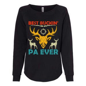 Deer Hunting Clothes Best Buckin Papa Ever Funny Gift Womens California Wash Sweatshirt