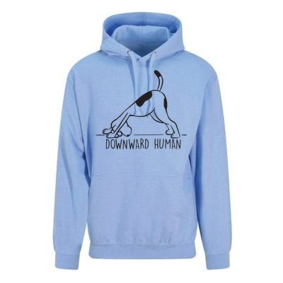 Downward Human Cute Puppy Yoga Dog Yoga Funnny Yoga Unisex Surf Hoodie