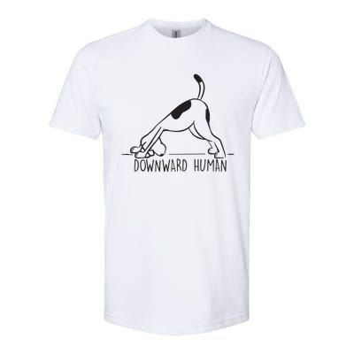 Downward Human Cute Puppy Yoga Dog Yoga Funnny Yoga Softstyle CVC T-Shirt