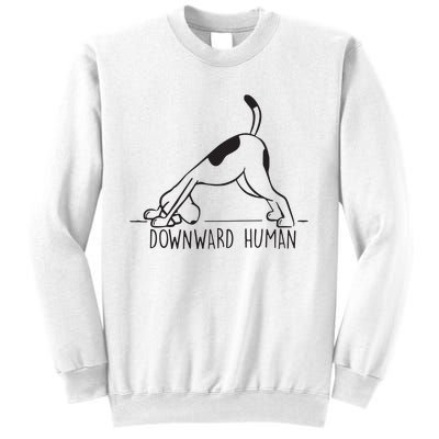 Downward Human Cute Puppy Yoga Dog Yoga Funnny Yoga Sweatshirt