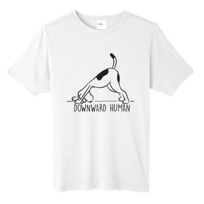 Downward Human Cute Puppy Yoga Dog Yoga Funnny Yoga Tall Fusion ChromaSoft Performance T-Shirt